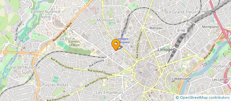 localisation de l'entreprise MARELI à LIMOGES