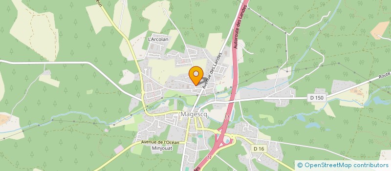 localisation de l'entreprise MARENSIN SYLVICULTURE  MAGESCQ