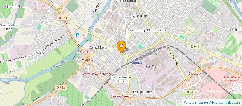localisation de l'entreprise MARESTE IMMOBILIER à COGNAC