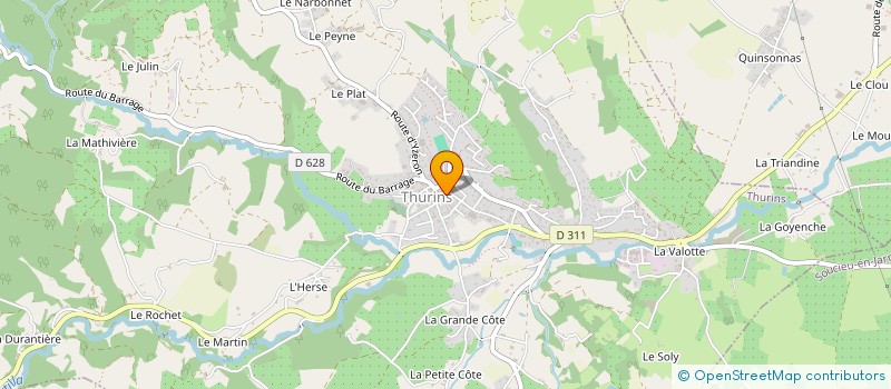 localisation de l'entreprise MARET GIBERT INDIVISION  THURINS