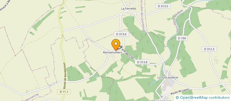 localisation de l'entreprise MARFEVI à ESCORPAIN