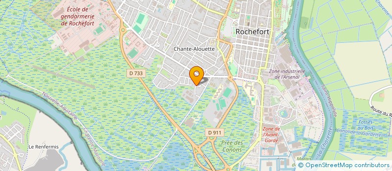 localisation de l'entreprise MARFLORANE  ROCHEFORT