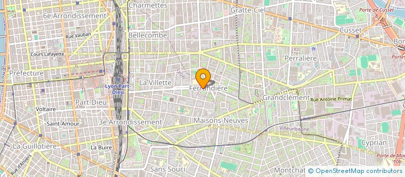 localisation de l'entreprise MARGERIT GAUTHEY  VILLEURBANNE