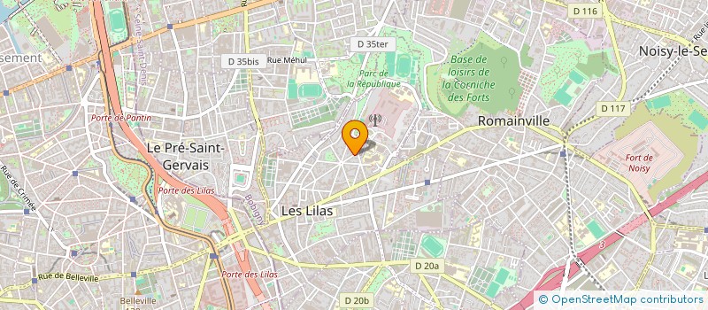 localisation de l'entreprise MARGOT à LES LILAS