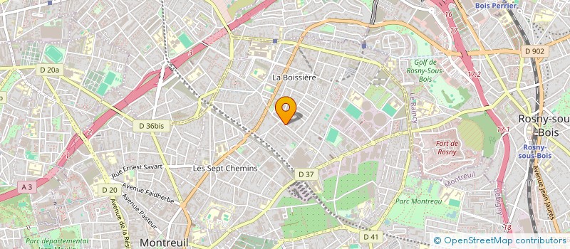 localisation de l'entreprise MARIA TRANSPORT à MONTREUIL