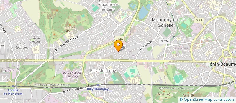 localisation de l'entreprise MARIAGE à BILLY-MONTIGNY