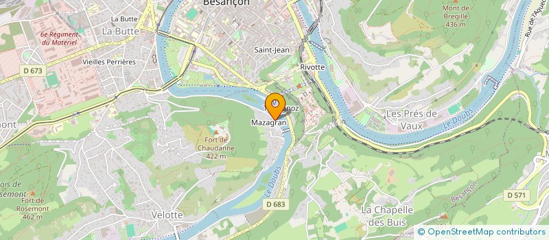 localisation de l'entreprise MARIBE LOISIRS à BESANCON