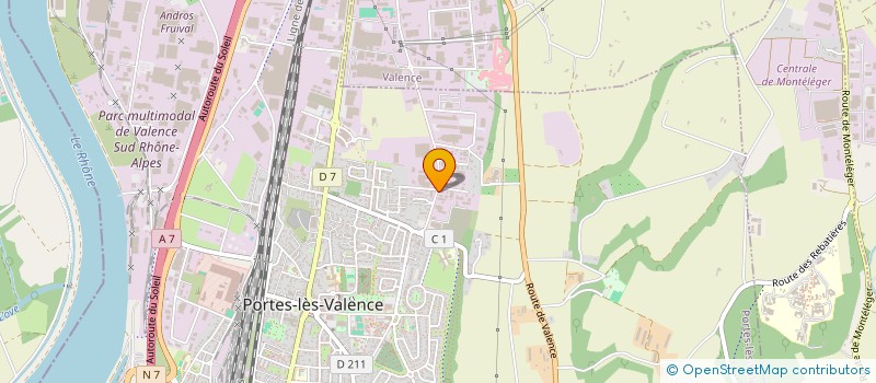 localisation de l'entreprise MARIE BARRAULT ALUMINIUM à PORTES-LES-VALENCE