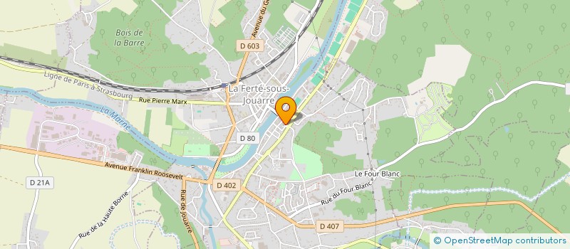 localisation de l'entreprise MARIE BIEN ETRE à LA FERTE-SOUS-JOUARRE