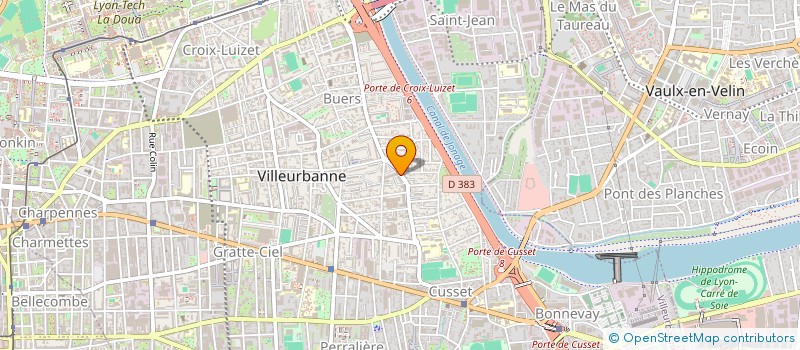 localisation de l'entreprise MARIE BODSON ORGANISATION à VILLEURBANNE