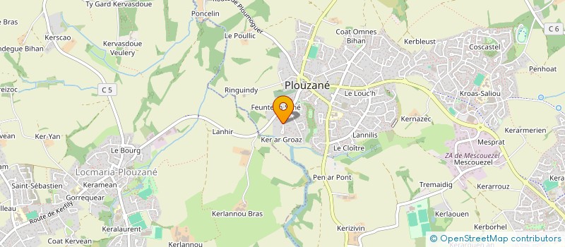 localisation de l'entreprise MARIE BREIZH 29 à PLOUZANE