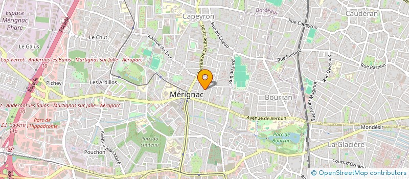 localisation de l'entreprise MARIE CLAIRE SARL  MERIGNAC