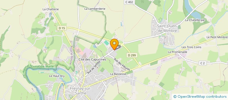 localisation de l'entreprise MARIE'FLORE  SAINT-OUEN-DE-MIMBRE