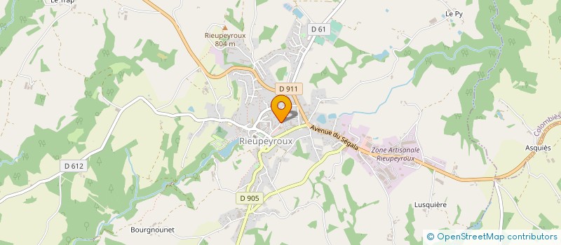 localisation de l'entreprise MARIE-LAURE POIRIER  RIEUPEYROUX