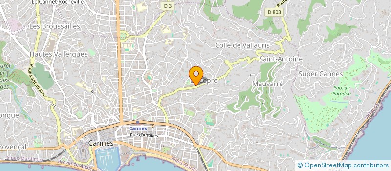 localisation de l'entreprise MARIE MILLIET DESIGNS  CANNES