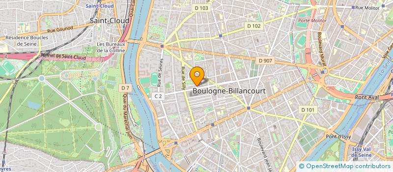 localisation de l'entreprise MARIE-SUZANNE DE PONTHAUD, ARCHITECTE  BOULOGNE-BILLANCOURT