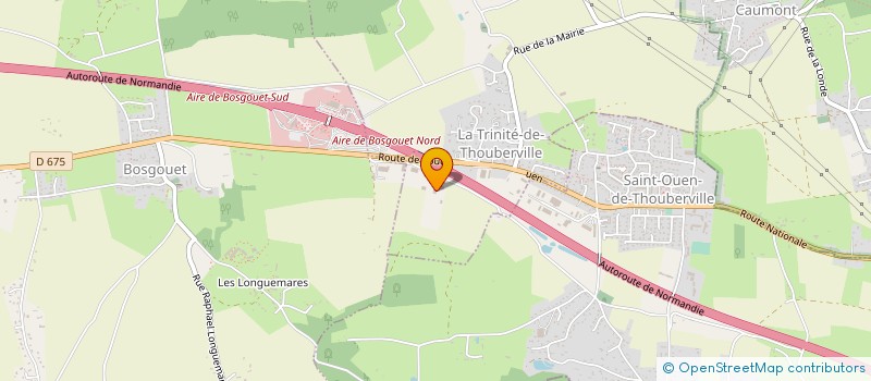 localisation de l'entreprise MARIETTE TP  ST-OUEN-DE-THOUBERVILLE