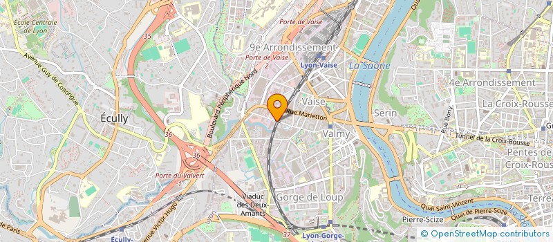 localisation de l'entreprise MARIETTON AUTOMOBILES à LYON