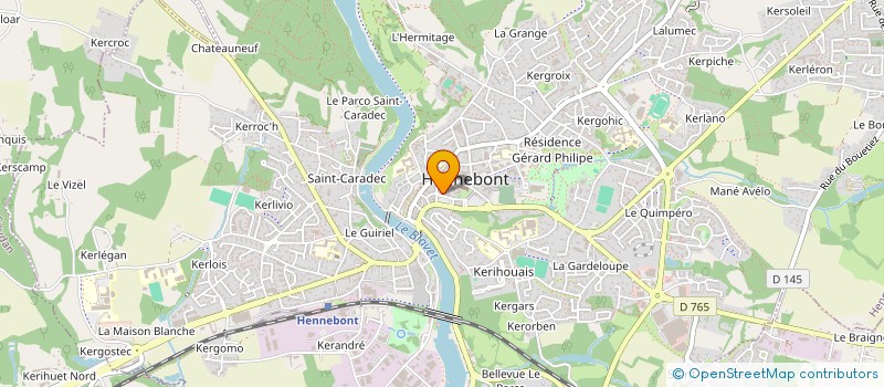 localisation de l'entreprise MARIEVINC.  HENNEBONT