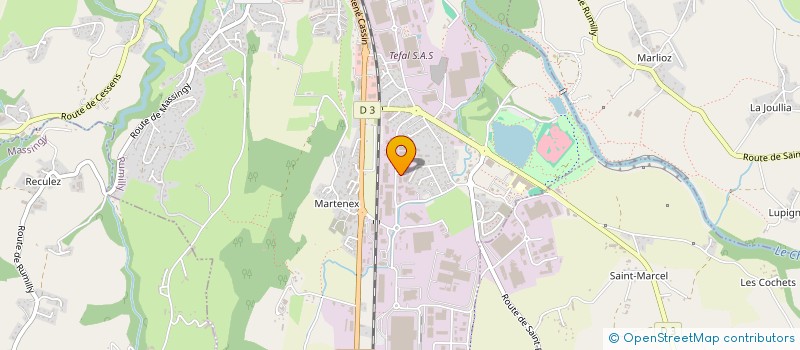 localisation de l'entreprise MARIGNY  RUMILLY