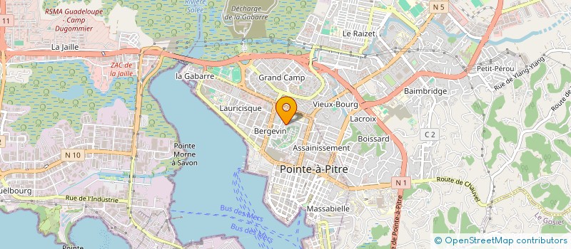 localisation de l'entreprise MARIMAX à POINTE-A-PITRE