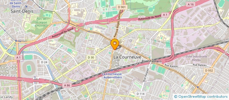 localisation de l'entreprise MARIN à LA COURNEUVE