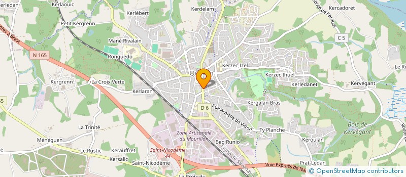 localisation de l'entreprise MARIN  QUEVEN