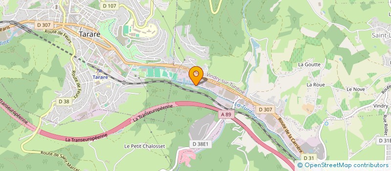 localisation de l'entreprise MARIN ET CIE IMPRESS ETOFFES à TARARE