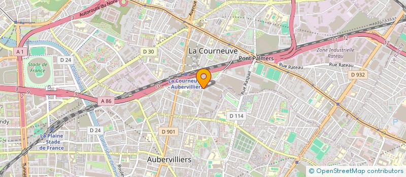 localisation de l'entreprise MARINA à LA COURNEUVE