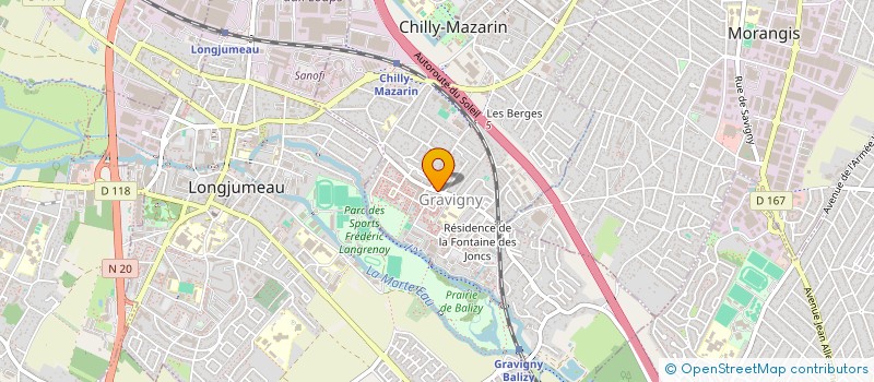 localisation de l'entreprise MARINA à CHILLY-MAZARIN