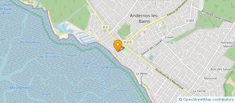 localisation de l'entreprise MARINA BEAUTE à ANDERNOS-LES-BAINS