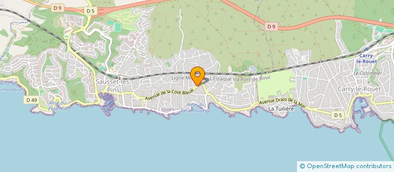 localisation de l'entreprise MARINA EDITIONS  SAUSSET-LES-PINS