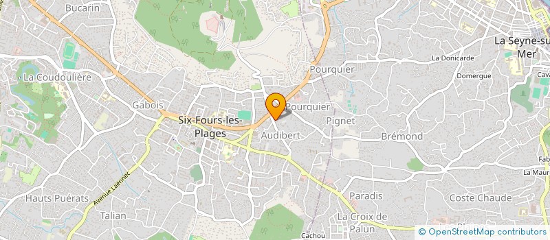 localisation de l'entreprise MARINAL PISCINES 83 à SIX-FOURS-LES-PLAGES