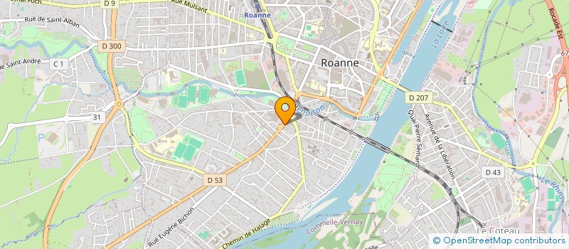 localisation de l'entreprise MARINALEX à ROANNE