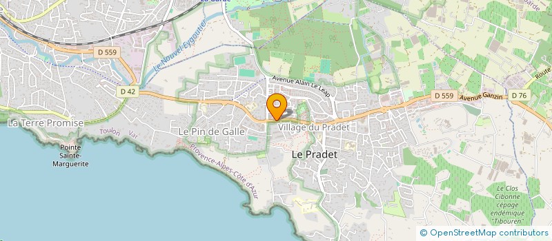 localisation de l'entreprise MARINE à LE PRADET