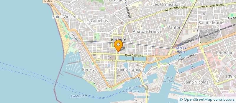 localisation de l'entreprise MARINE + à LE HAVRE