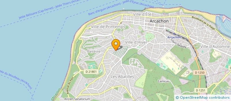 localisation de l'entreprise MARINE à ARCACHON