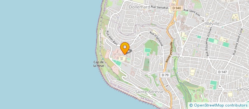 localisation de l'entreprise MARINE B à SAINTE-ADRESSE