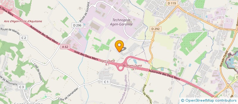 localisation de l'entreprise MARINE GABET COACHING  SAINTE-COLOMBE-EN-BRUILHOIS