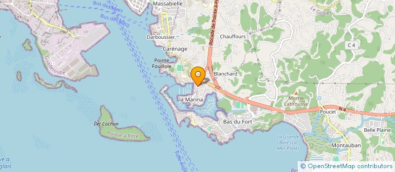 localisation de l'entreprise MARINE IMPORT  POINTE A PITRE