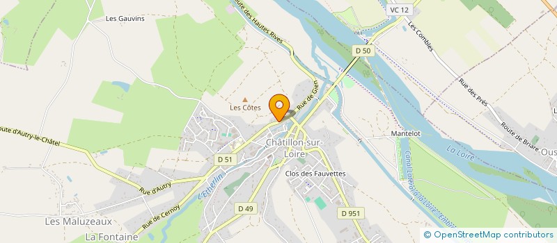 localisation de l'entreprise MARINE MILLET GENEALOGIE à CHATILLON-SUR-LOIRE