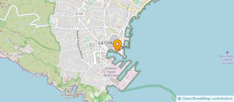 localisation de l'entreprise MARINE OFFSHORE INDUSTRIES à LA CIOTAT