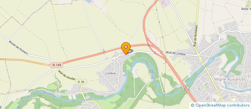 localisation de l'entreprise MARINE PARTAUD TENNIS ASSOCIATION  MIGNE-AUXANCES