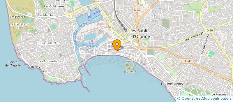localisation de l'entreprise MARINE PATRIMOINE à LES SABLES D'OLONNE