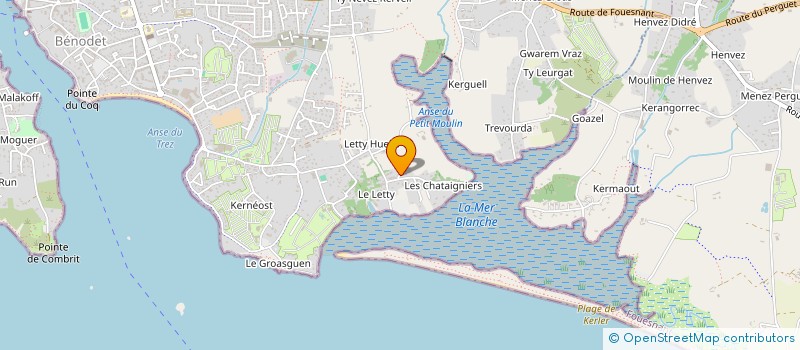 localisation de l'entreprise MARINEVEST à BENODET