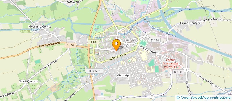 localisation de l'entreprise MARIO PIZZA à AIRE-SUR-LA-LYS