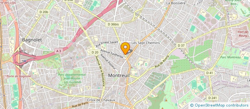 localisation de l'entreprise MARIO PNEUS à MONTREUIL