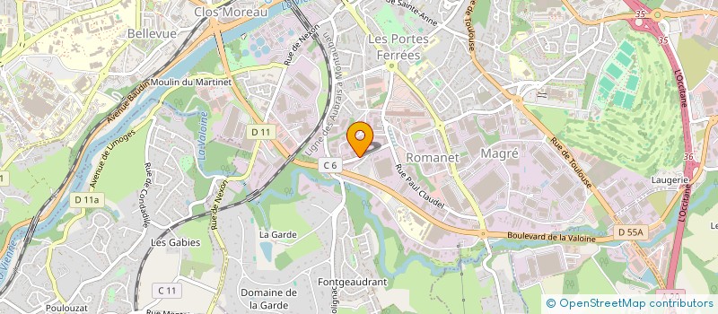 localisation de l'entreprise MARION à LIMOGES