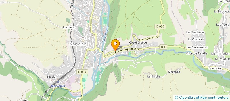 localisation de l'entreprise MARION  MARVEJOLS