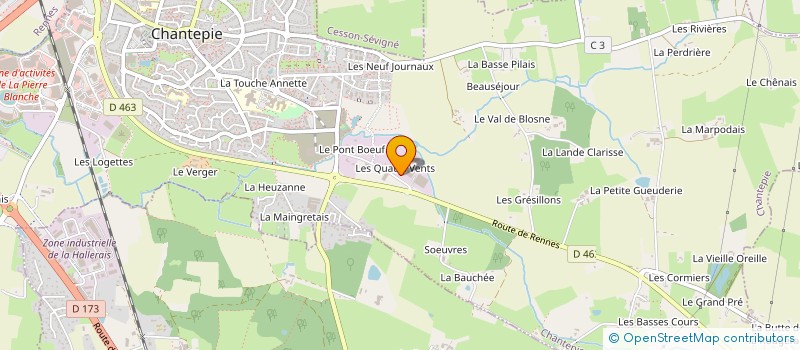 localisation de l'entreprise MARION METALLERIE à CHANTEPIE